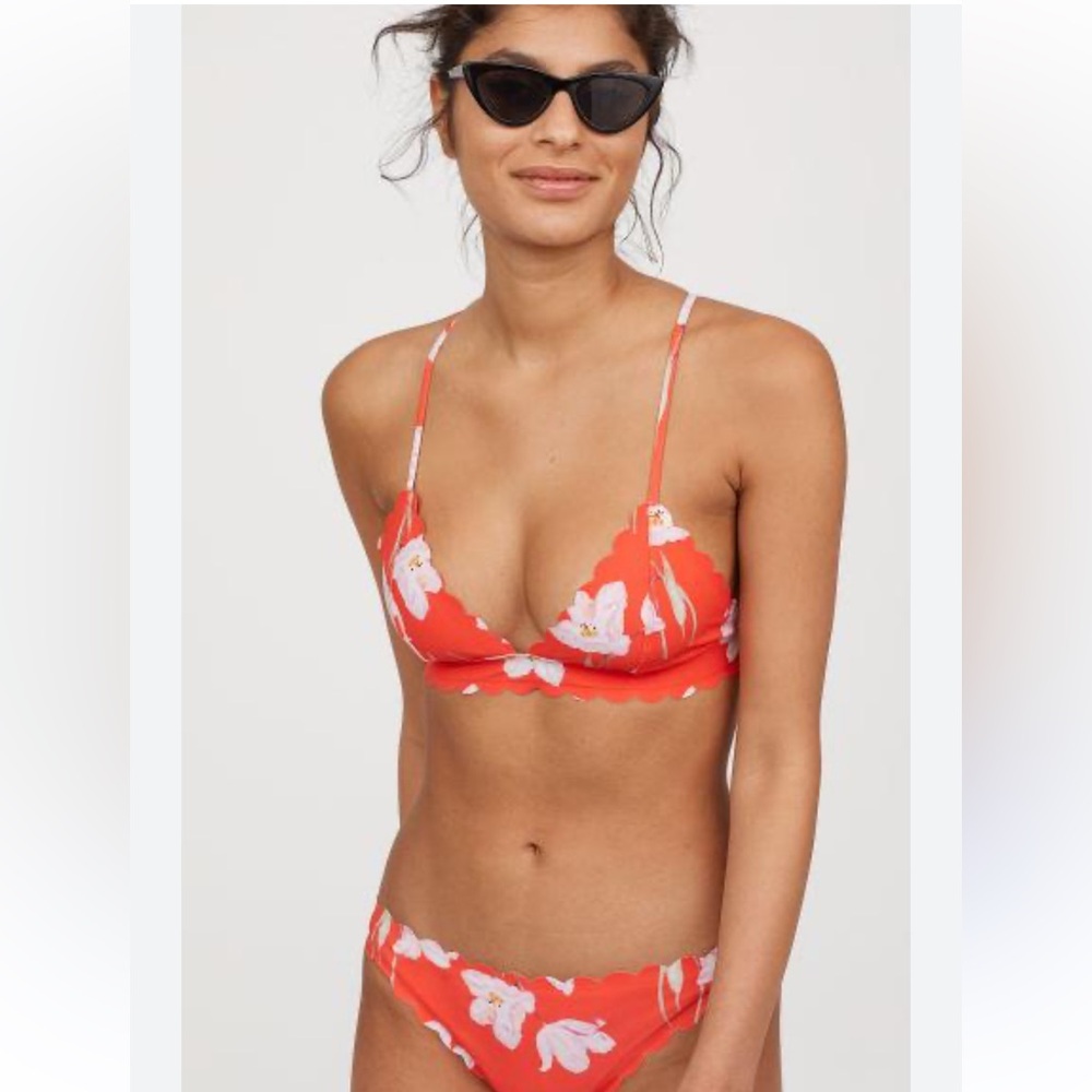 Bright Orange Floral Bikini from H&M Europe